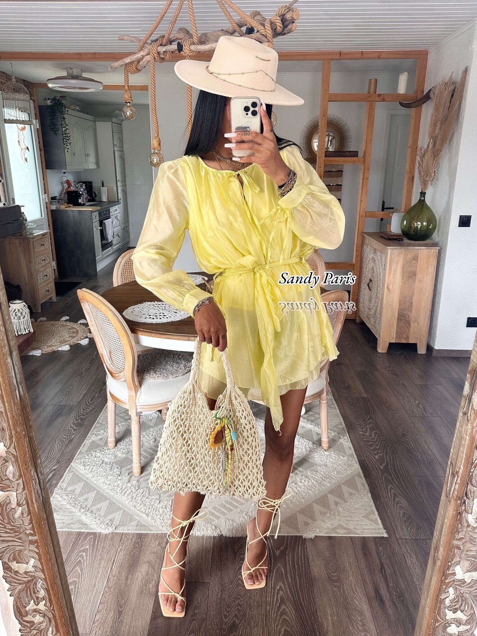 Grossista Sandy Paris - Abito Tunica con Cintura in Voile – Freschezza & Eleganza