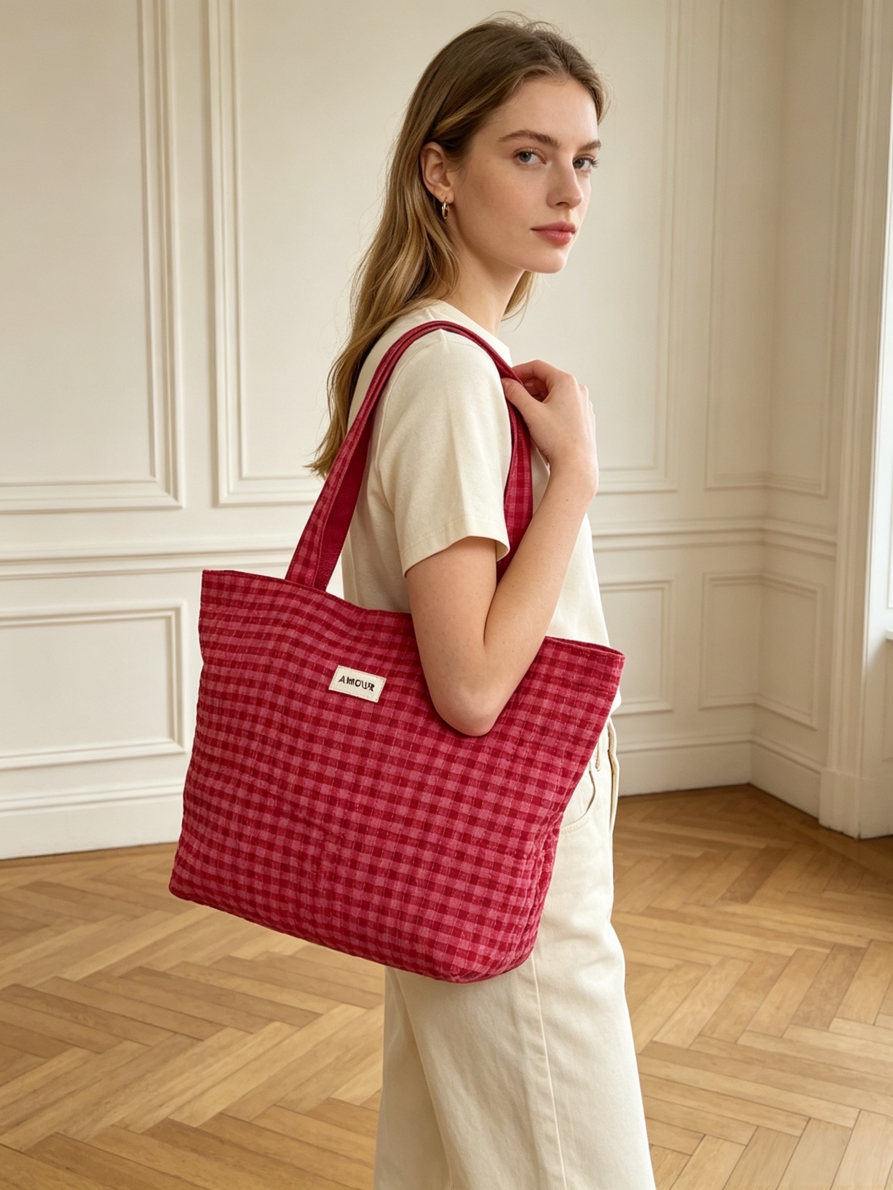Mayorista Sandy Paris - Neceser de algodón estampado con cremallera