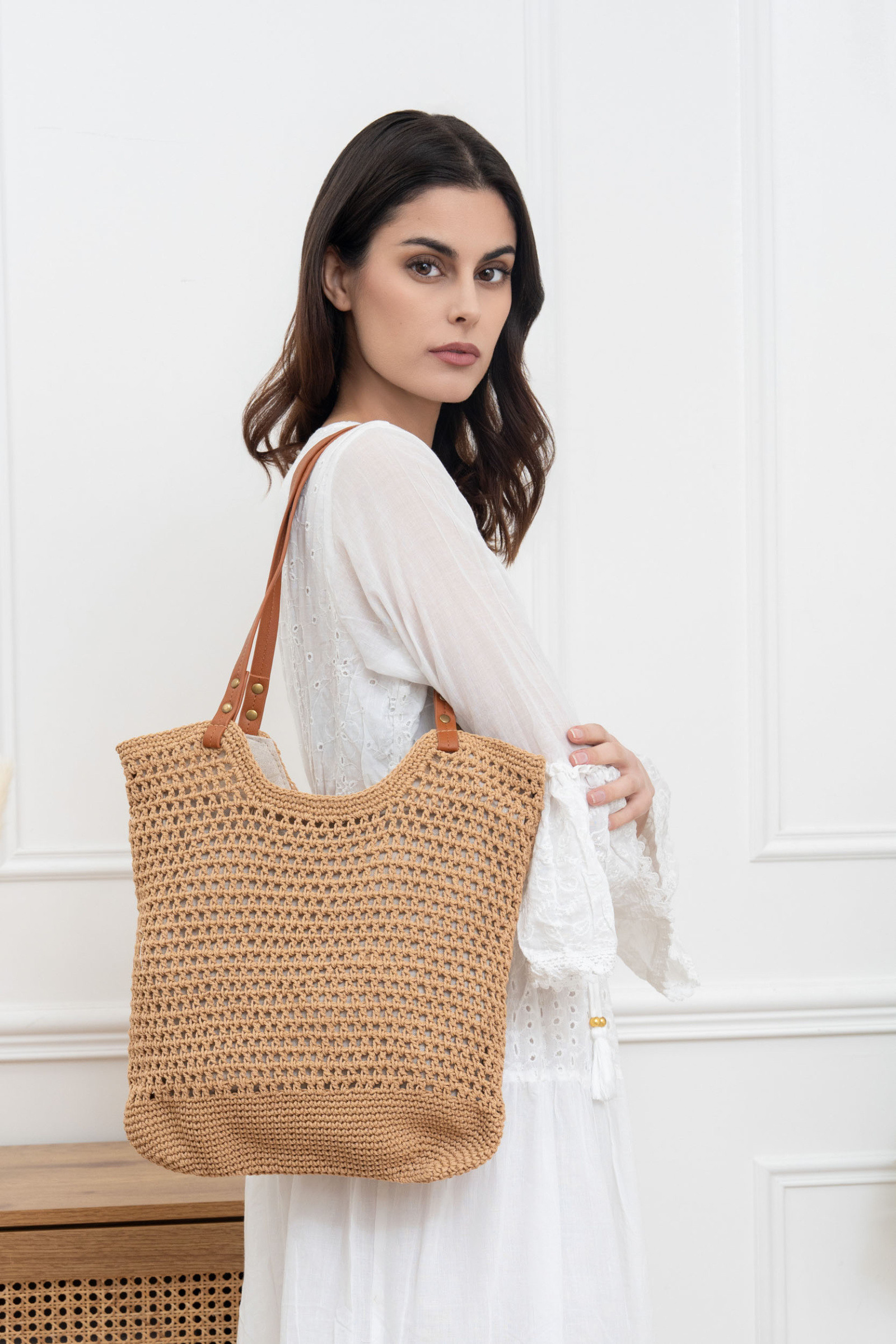 Grossista Sandy Paris - Borsa a tracolla intrecciata