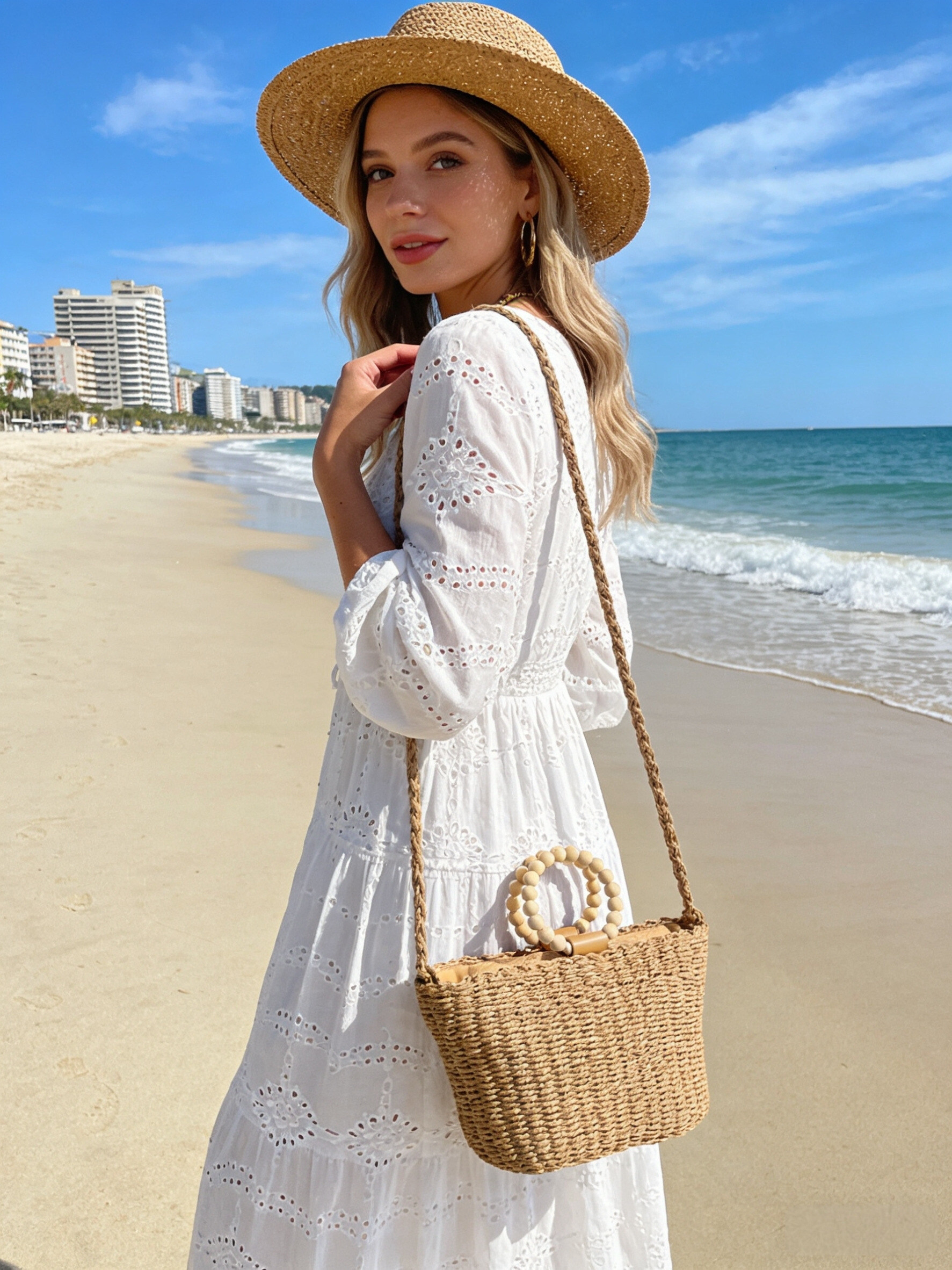 Grossista Sandy Paris - Borsa a tracolla intrecciata