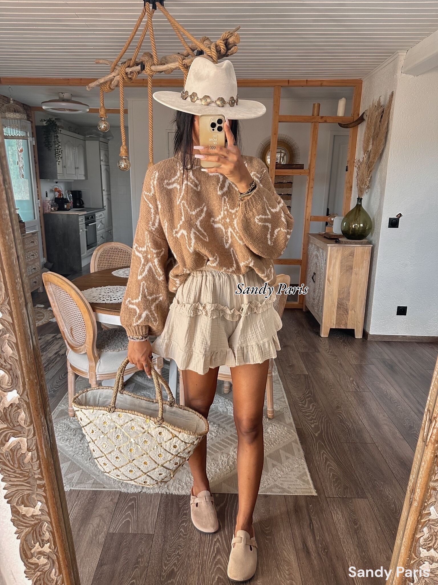 Großhändler Sandy Paris - Baumwoll-Gaze-Rockshorts mit Rüschen – Eleganz und Komfort