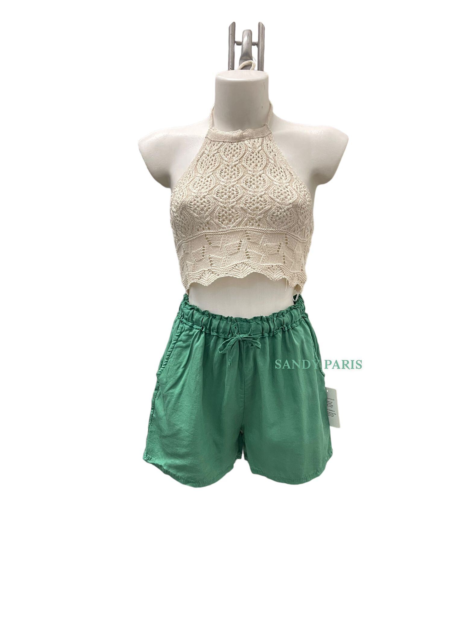 Mayorista Sandy Paris - Shorts de Lyocell con Cintura Elástica – Elegancia Natural