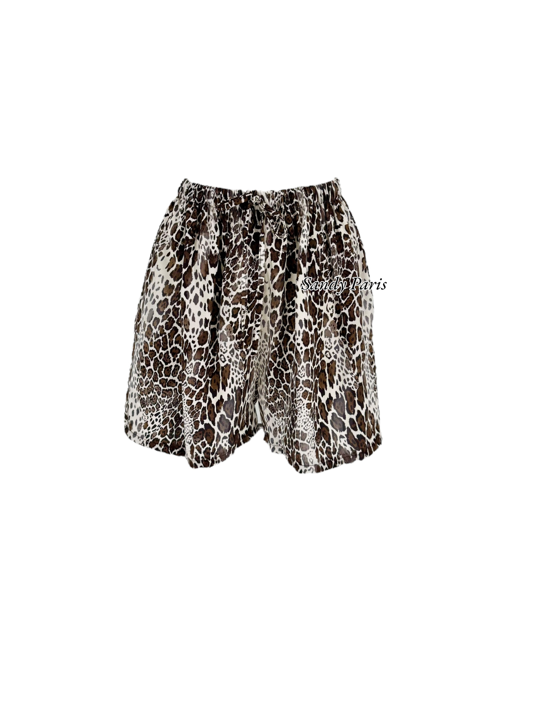 Mayorista Sandy Paris - Short fluido de lyocell – Estampado animal