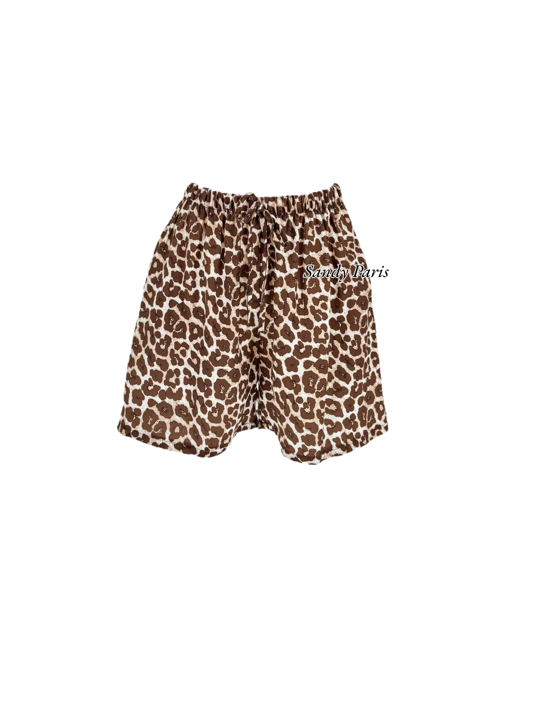 Grossiste Sandy Paris - Short fluide en lyocell – Imprimé animalier
