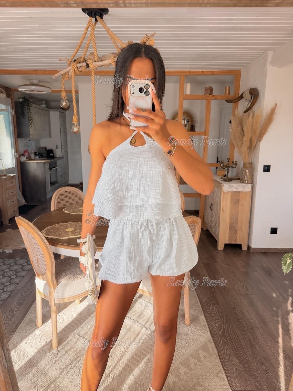 Grossista Sandy Paris - Short effetto gonfio in garza di cotone – Comfort e volume di tendenza