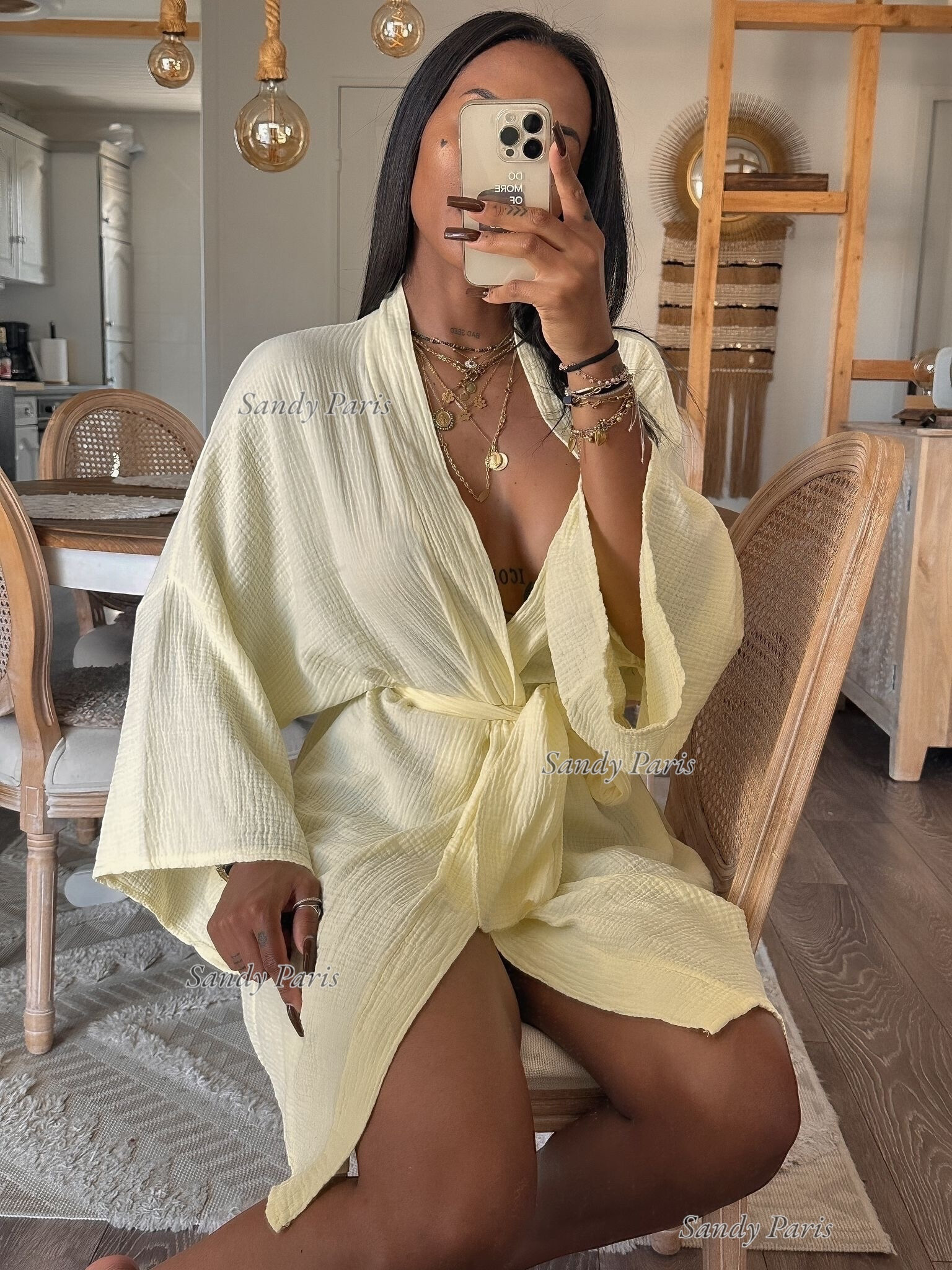 Wholesaler Sandy Paris - Cotton gauze kimono - Natural elegance and absolute comfort