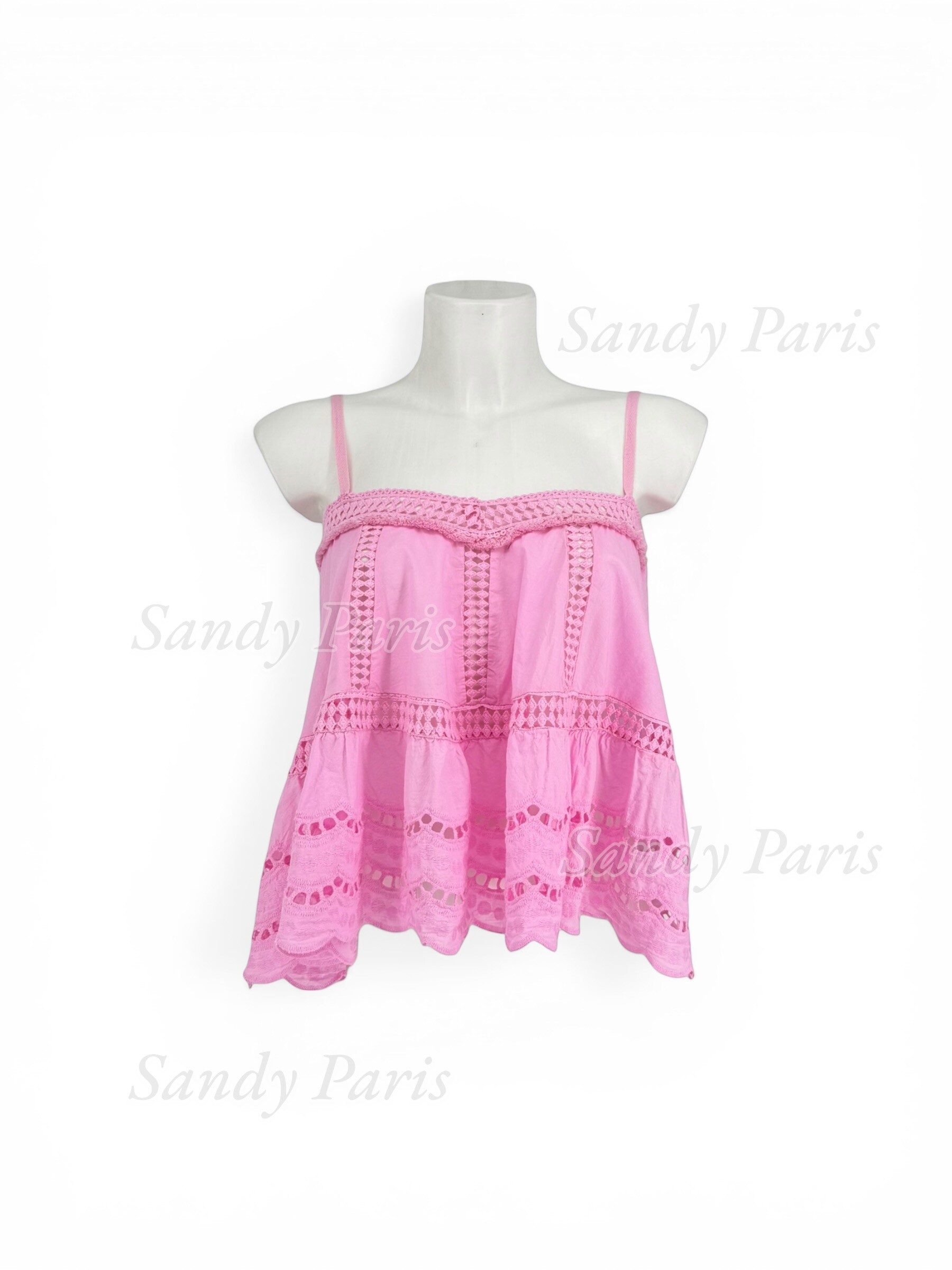 Grossista Sandy Paris - Top in cotone con ricami – Spirito bohémien e dettagli raffinati