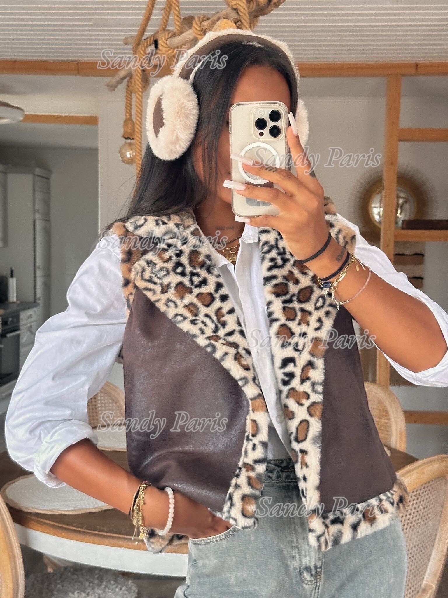 Mayorista Sandy Paris - Chaleco sin mangas de leopardo - Sandy Paris