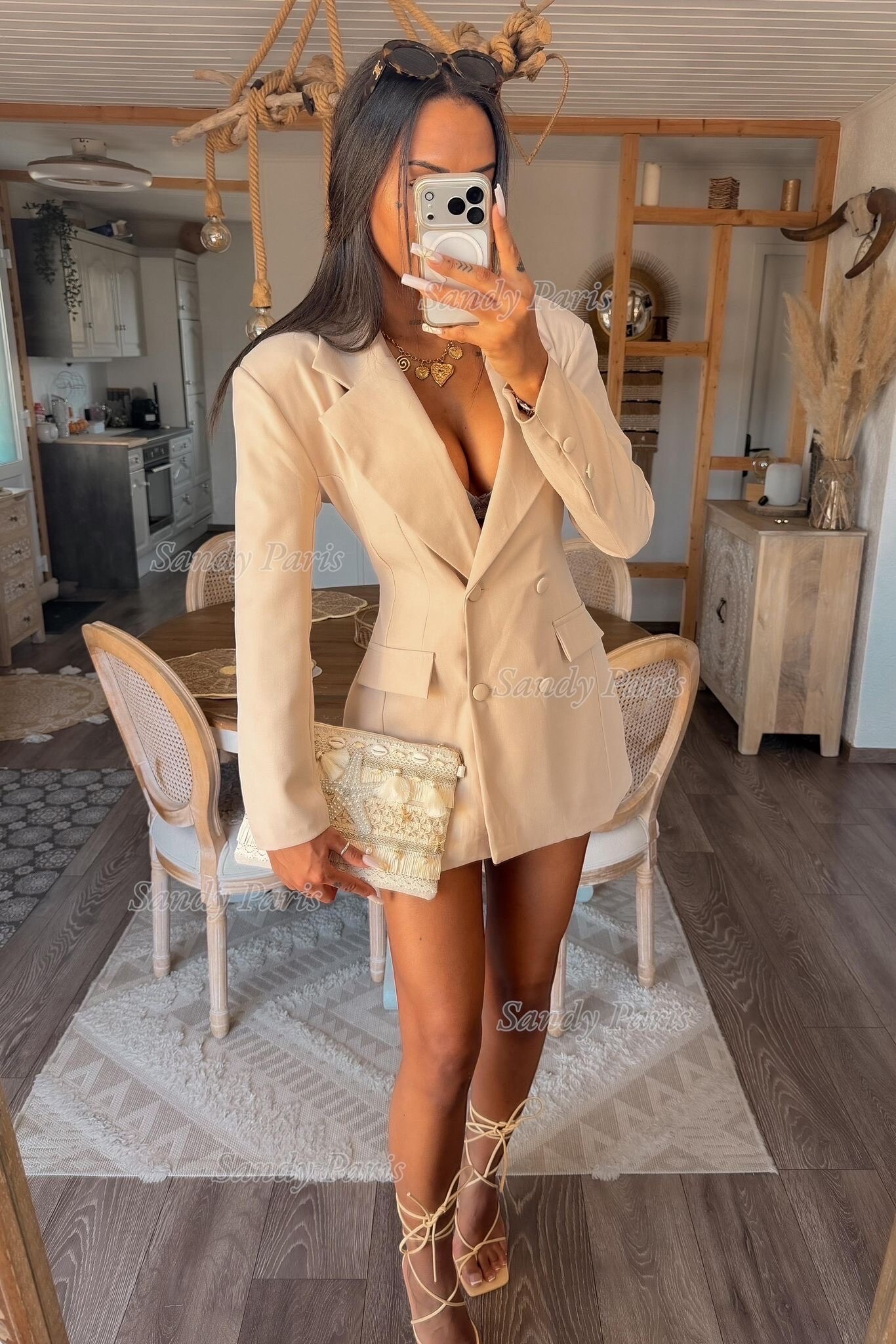 Grossista Sandy Paris - Blazer lungo – Taglio strutturato