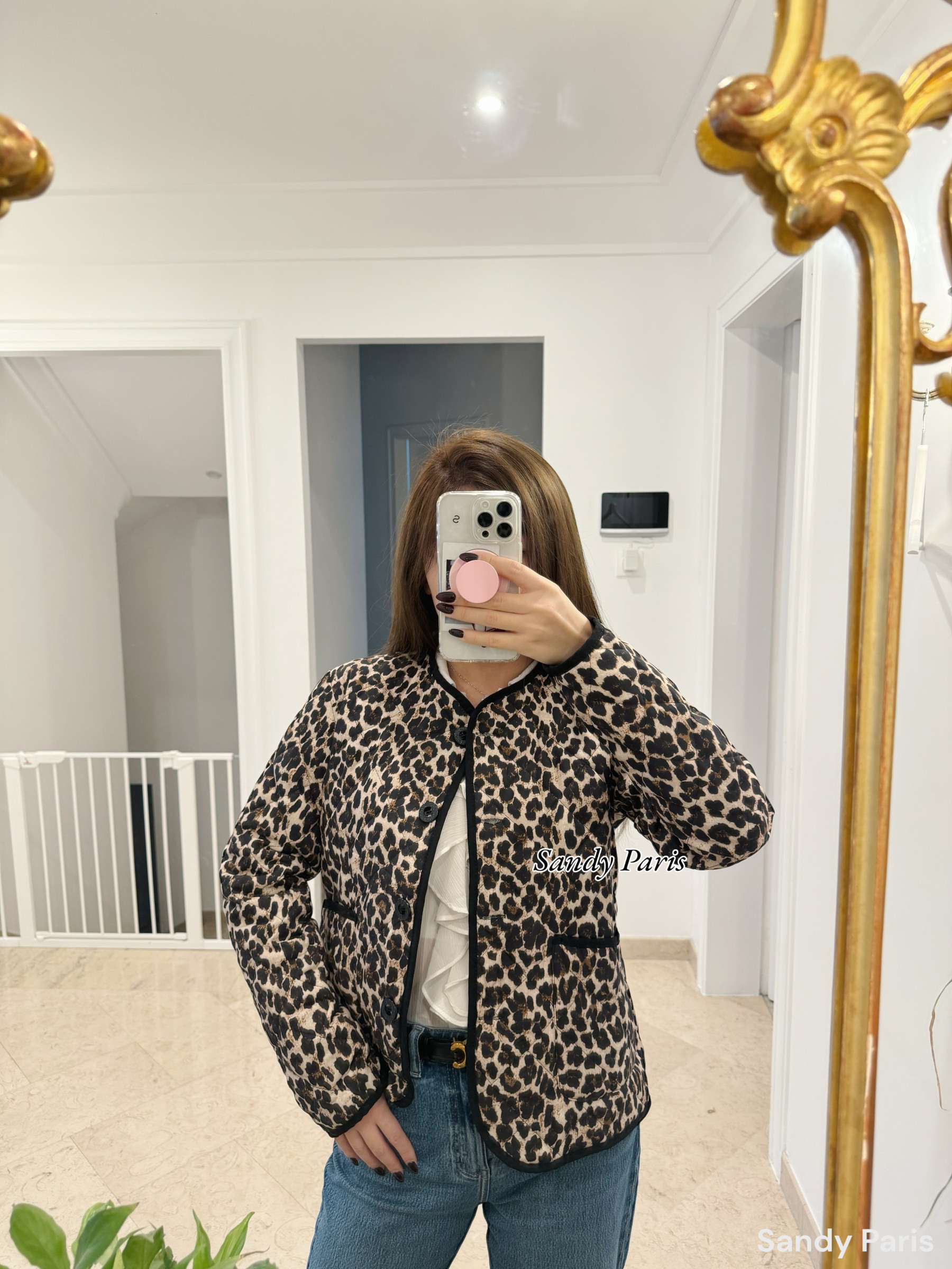 Grossiste Sandy Paris - Veste Matelassée Léopard