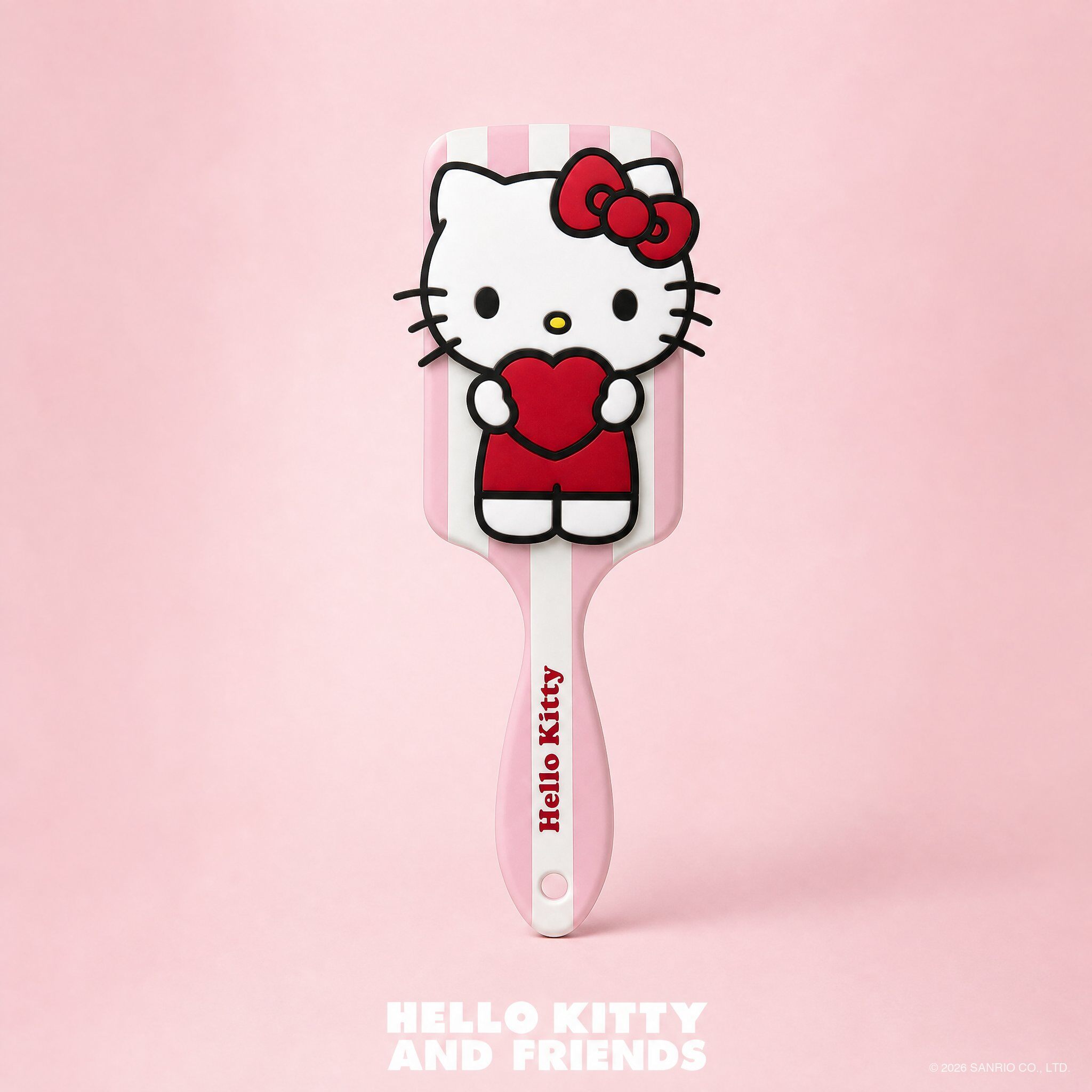 Großhändler Sanrio - Hello Kitty Sanrio Haarbürste – entwirrende Paddle-Bürste, pneumatisch, knotenfrei