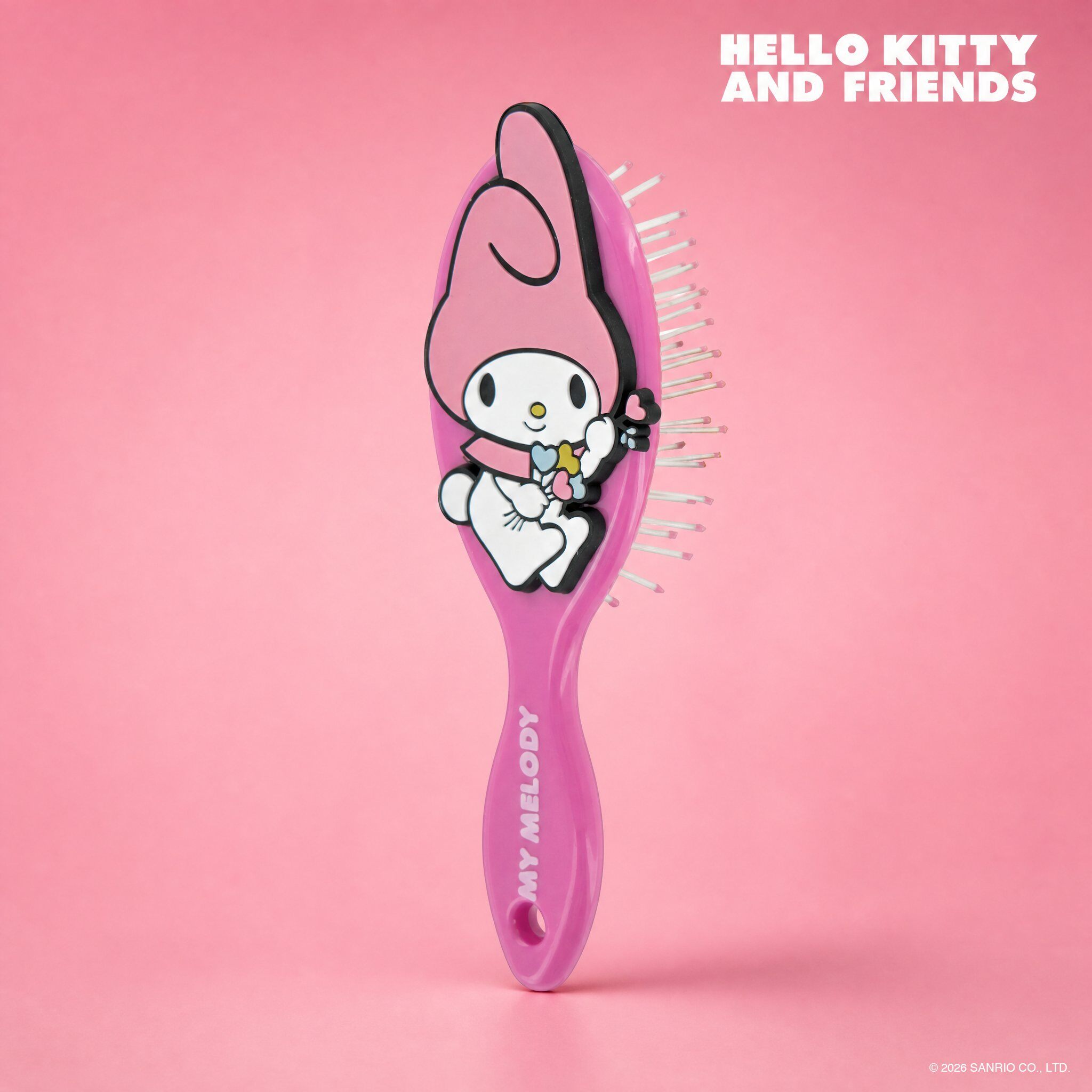 Mayorista Sanrio - Cepillo para el cabello My Melody Sanrio – cepillo neumático rosa, desenredado suave, cerdas flexibles