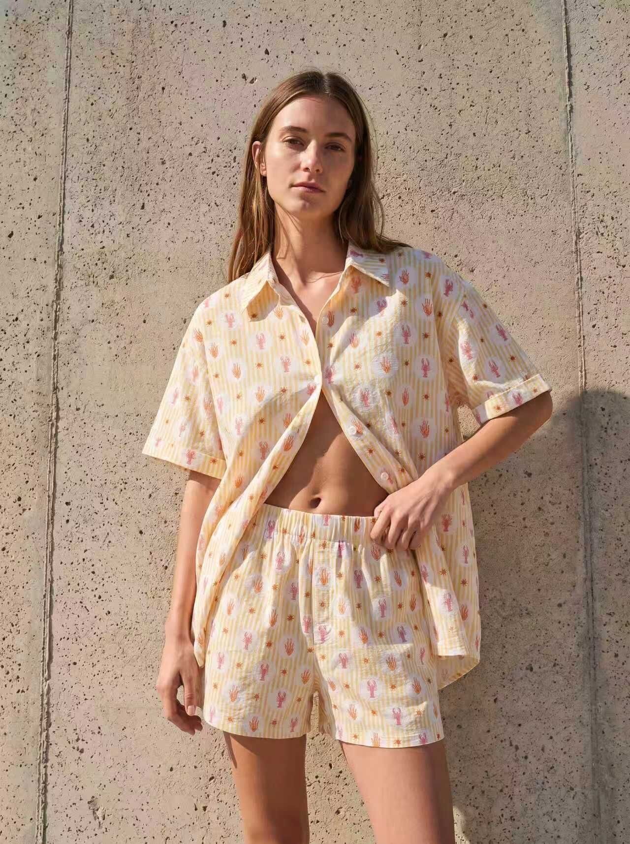 Grossiste Sarah John - Chemise imprimée en coton