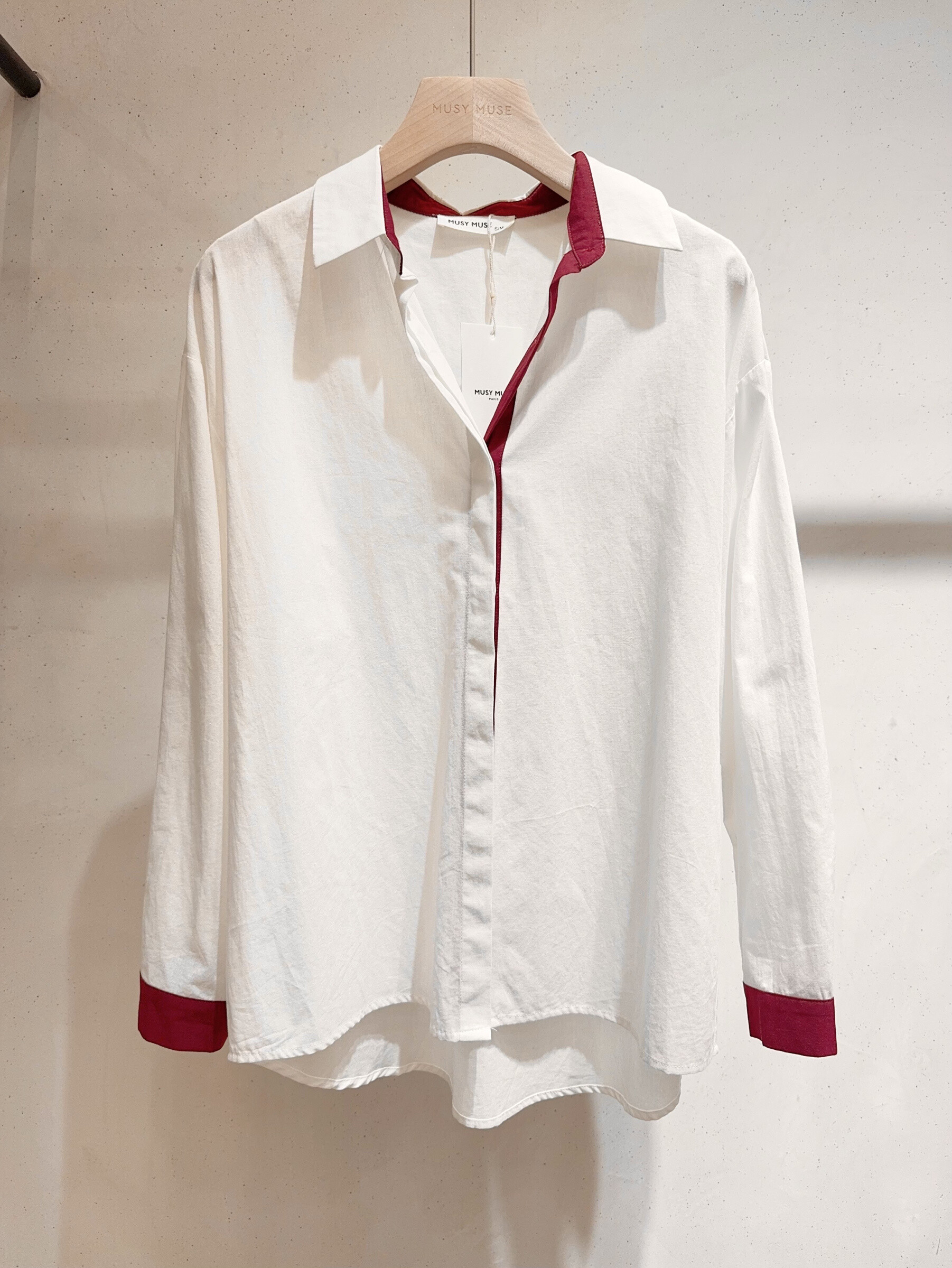 Mayorista SARAH JOHN - Camisa fronteriza de Burdeos