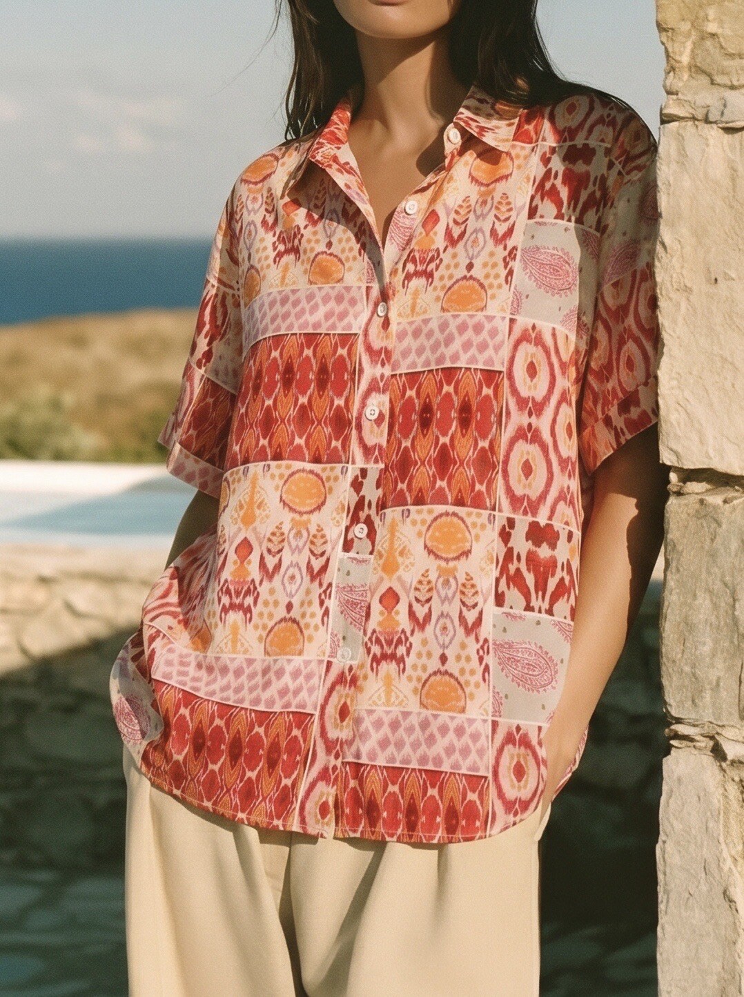 Grossiste Sarah John - Chemise imprimée en coton