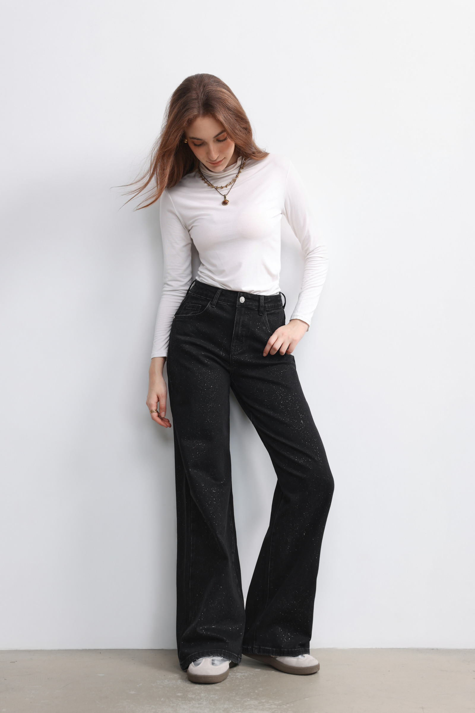Wholesaler Sarah John - Sequin wide leg jeans