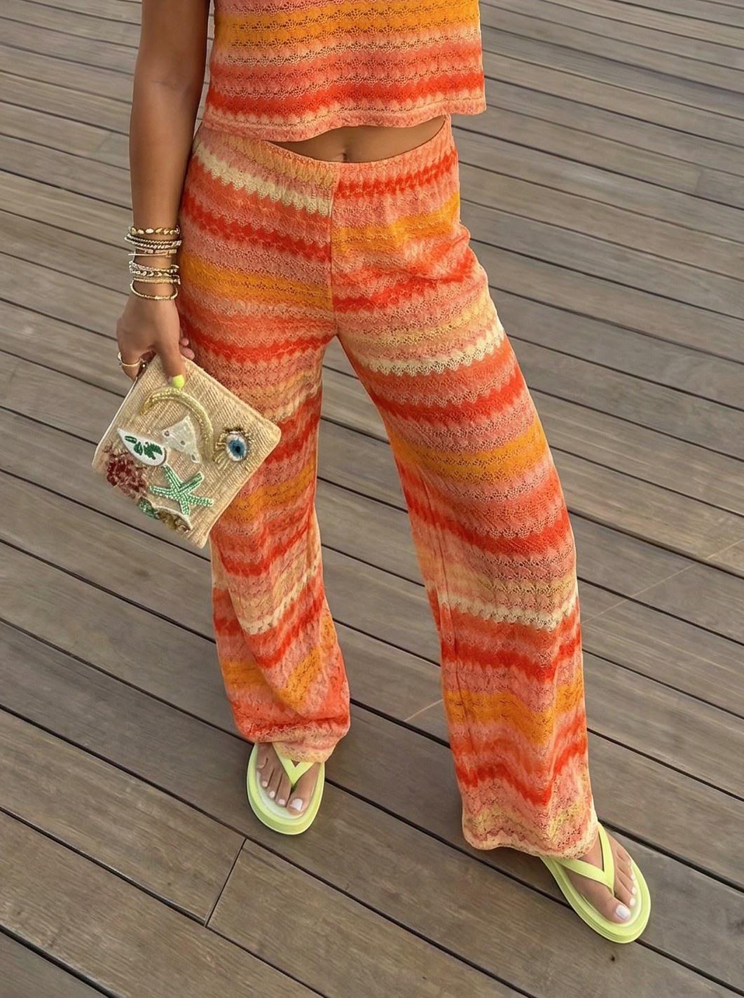 Mayorista Sarah John - Pantalones de punto de crochet