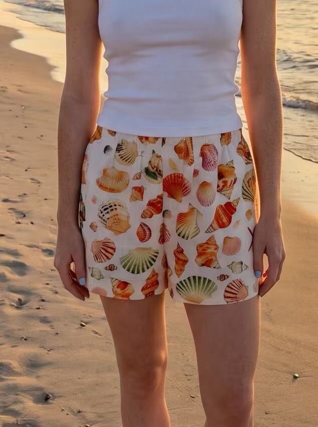 Grossiste Sarah John - Short imprimé en coton