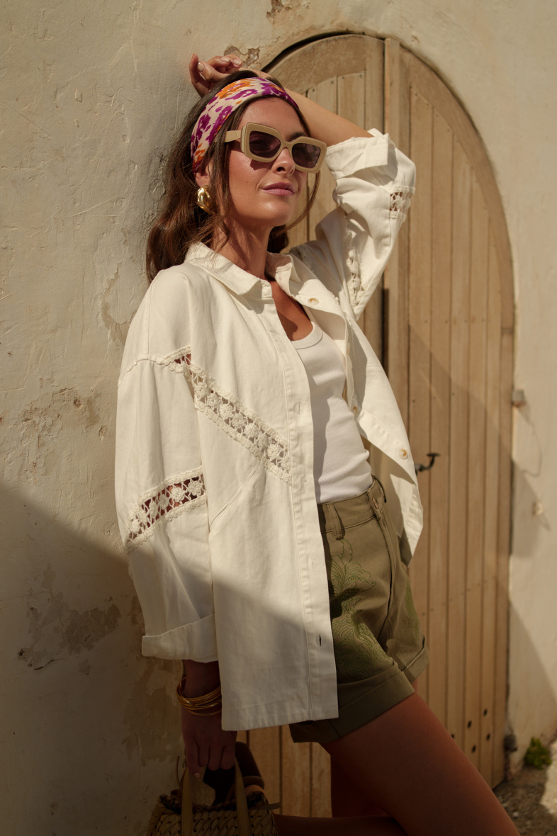 Wholesaler SARAH JOHN - Cotton jacket with crochet