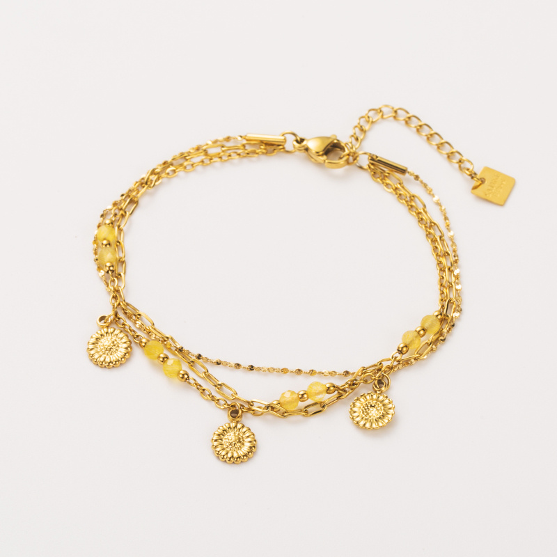 Wholesaler Satine - Multi-Rang Bracelet Trio of Daisies