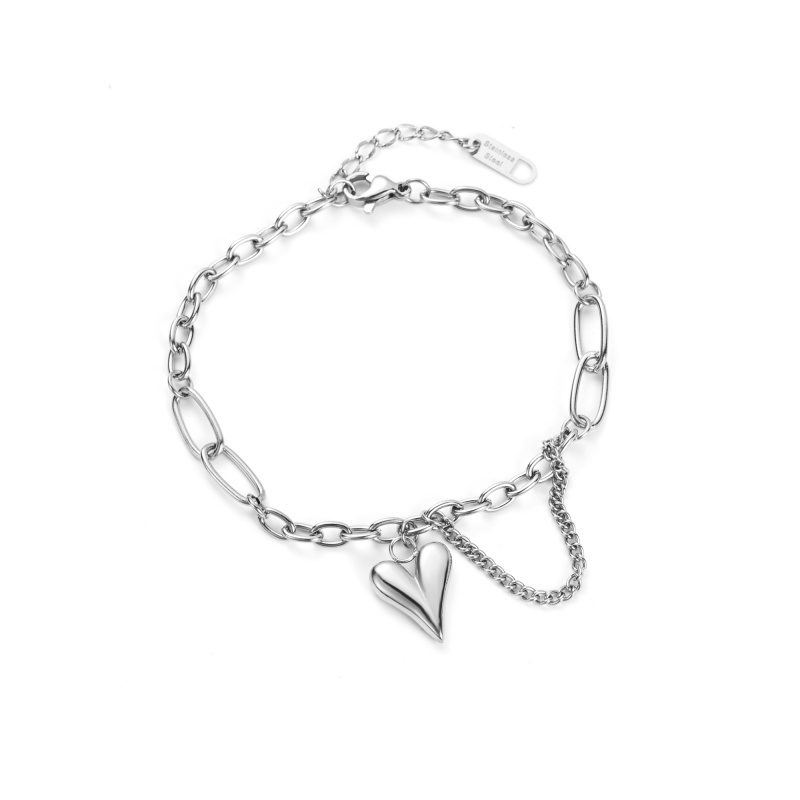 Wholesaler Satine - Multi Mesh Bracelet with Heart Pendant