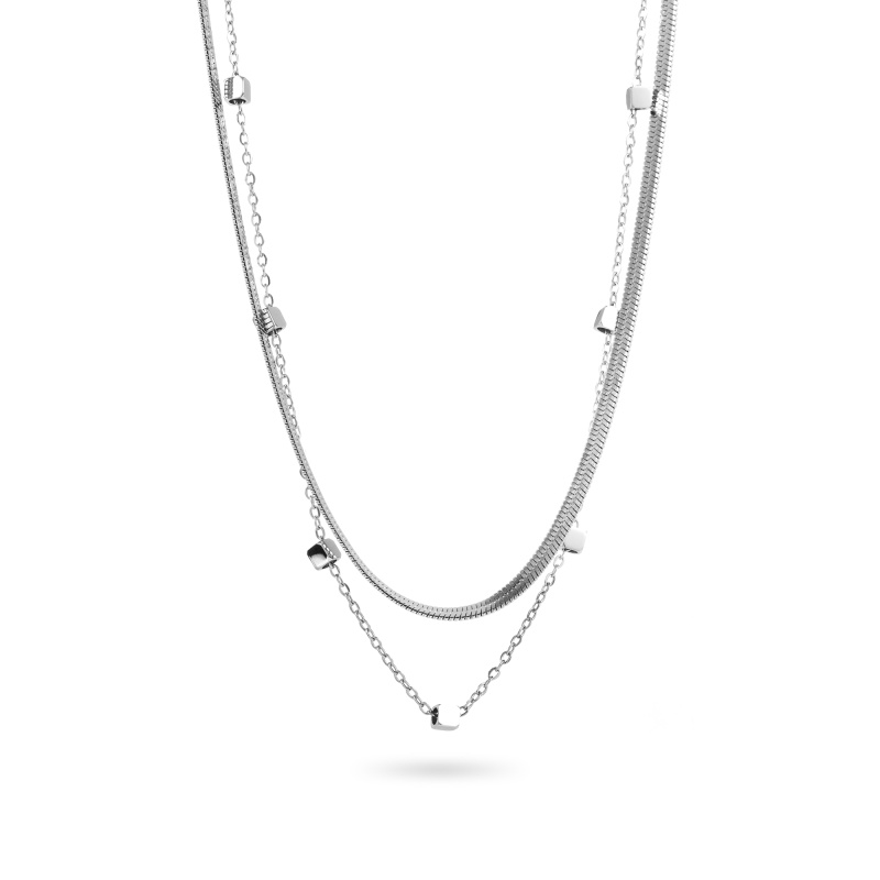 Wholesaler Satine - Fine Eye Pendant Necklace with Steel Beads