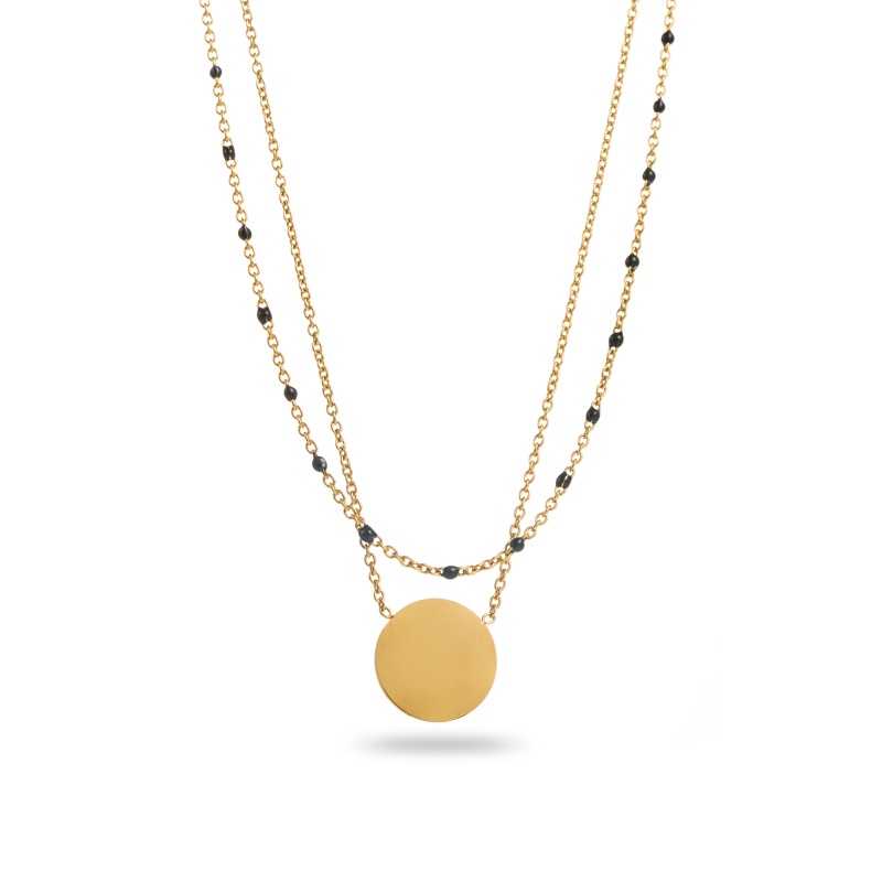 Wholesaler Satine - Customizable Double-Row Beaded Tassel Necklace