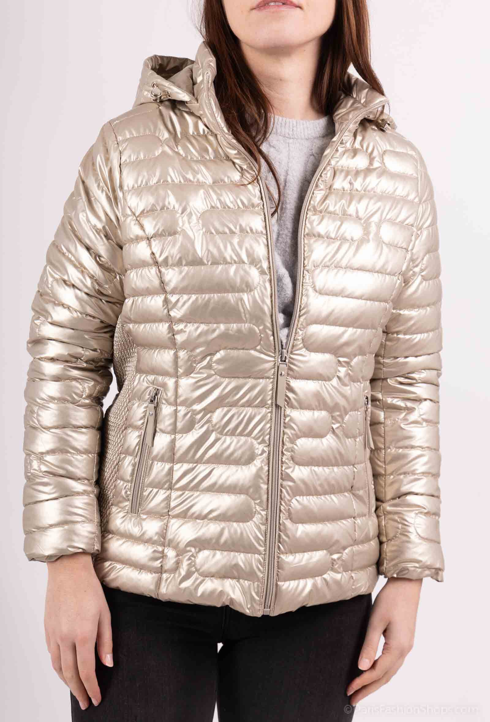 Grossiste SATURNE MODE - DOUDOUNE FINE ELLIE TISSU BRILLANT (S AU 5XL)