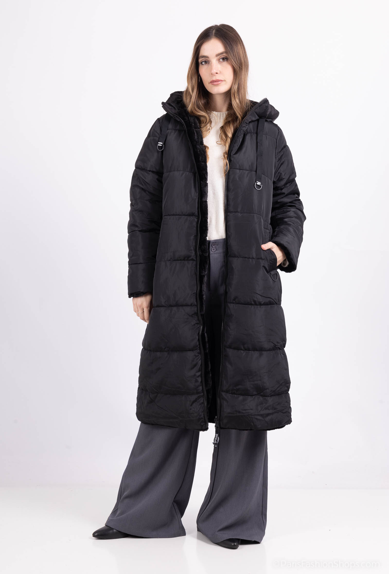Wholesaler Saturne Paris - Big Size Exclusive - Plus Size - Women's Long Warm Puffer Coat