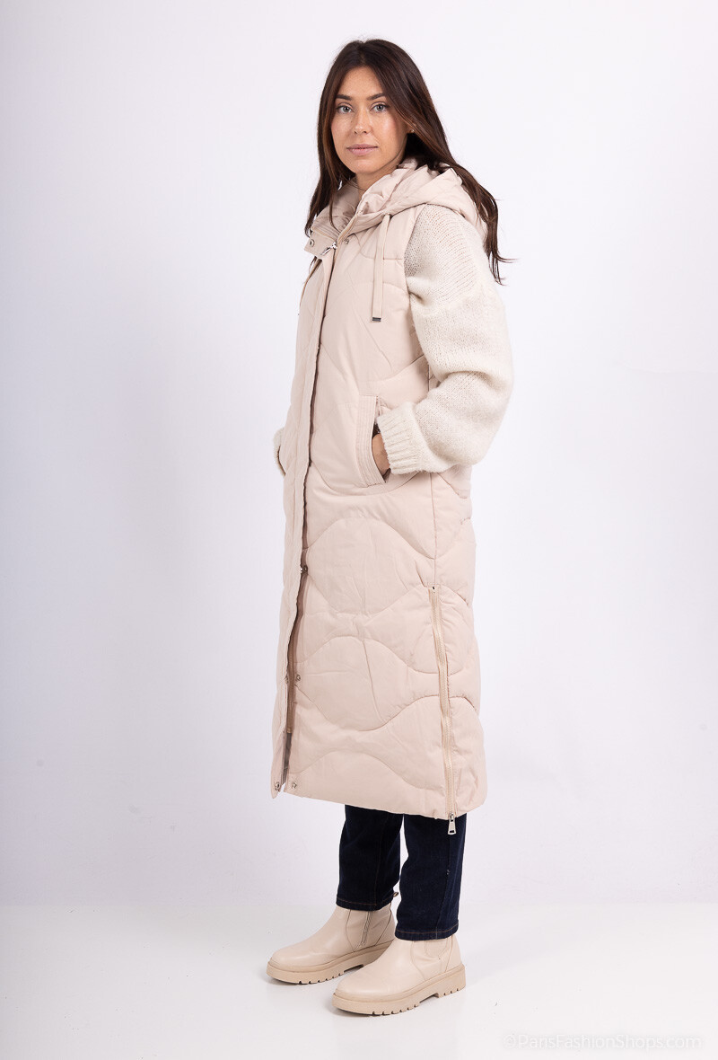 Wholesaler Saturne Paris - Big Size Exclusive - Plus Size - Sleeveless Long Puffer Jacket