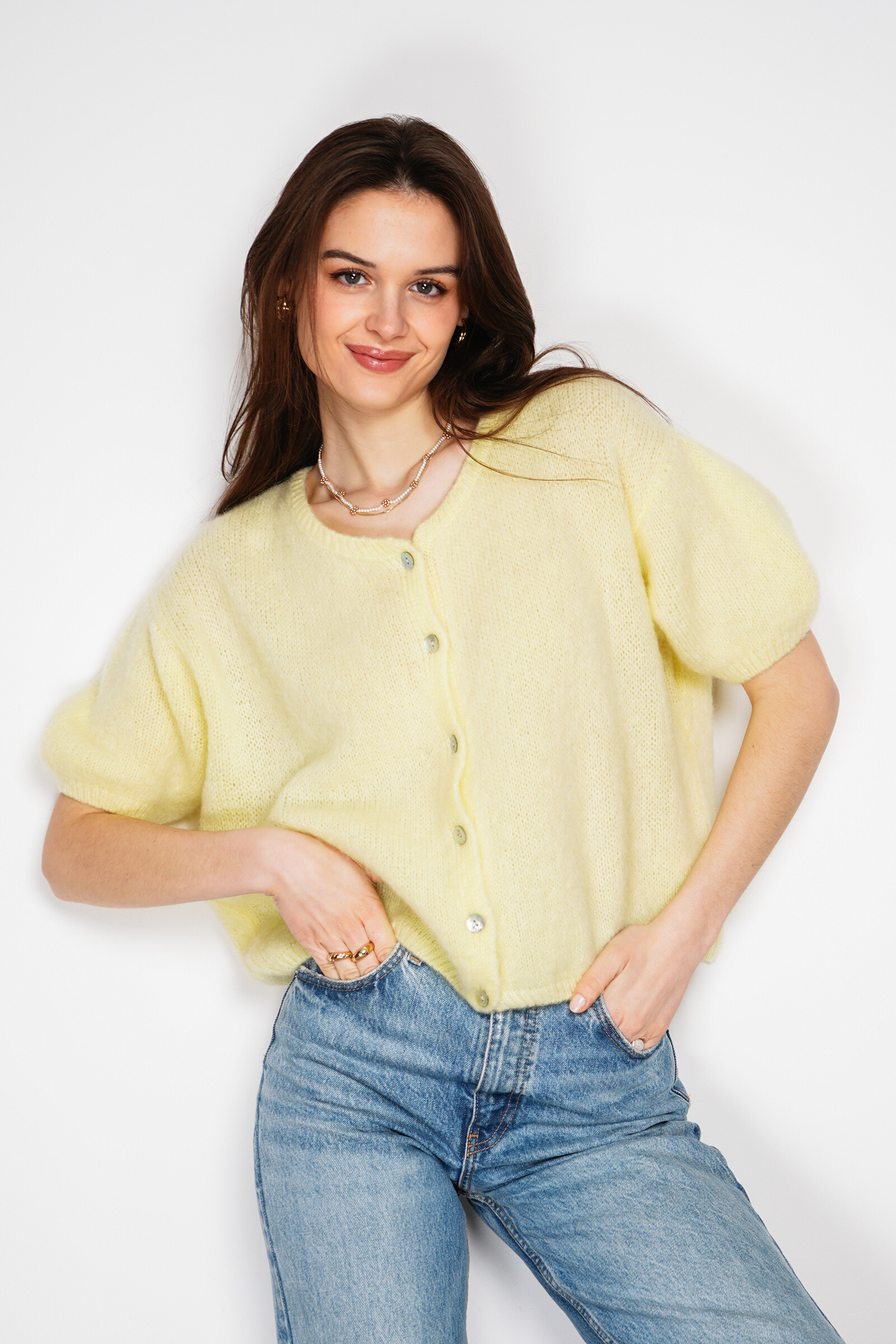 Grossiste SAVANA - Gilet en kid mohair et laine