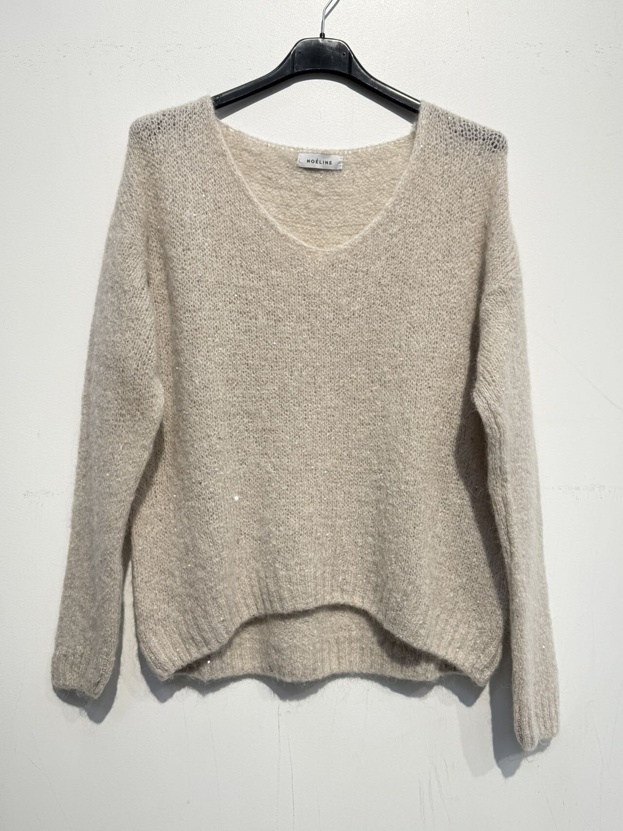 Grossista Noéline - Maglione con scollo a V e paillettes in alpaca