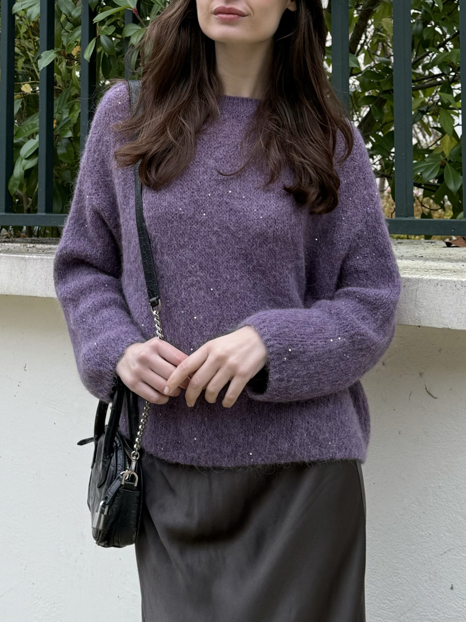 Wholesaler SAVANA - Boat neck & sequin sweater with alpaca