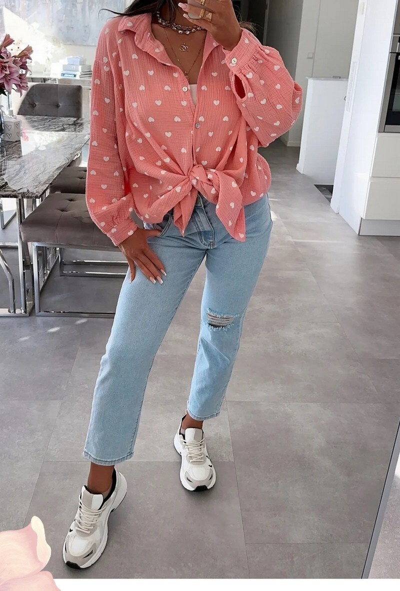 Grossista Schilo-Jolie - Camicie di cotone chiffon cuori