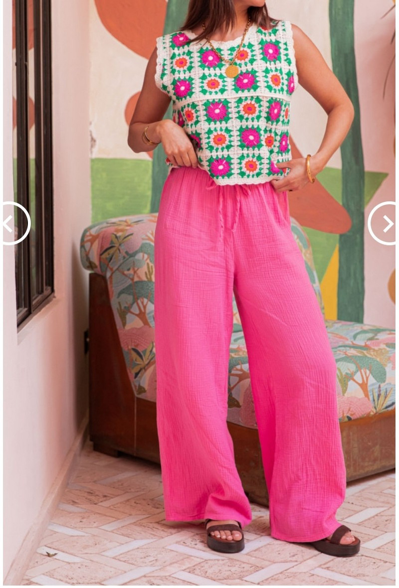 Grossiste Schilo-Jolie - PANTALON FLUID GAZE COTON