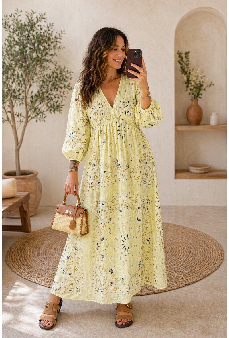 Großhändler Schilo-Jolie - KLEID MIT BANDANA-PRINT