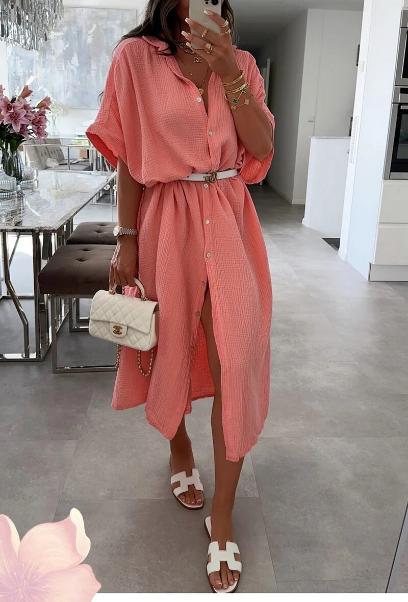 Grossiste Schilo-Jolie - robe longue en gaze coton
