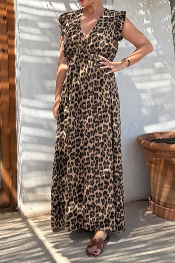 Grossiste Schilo-Jolie - ROBES COTON IMPRIME LEOPARD