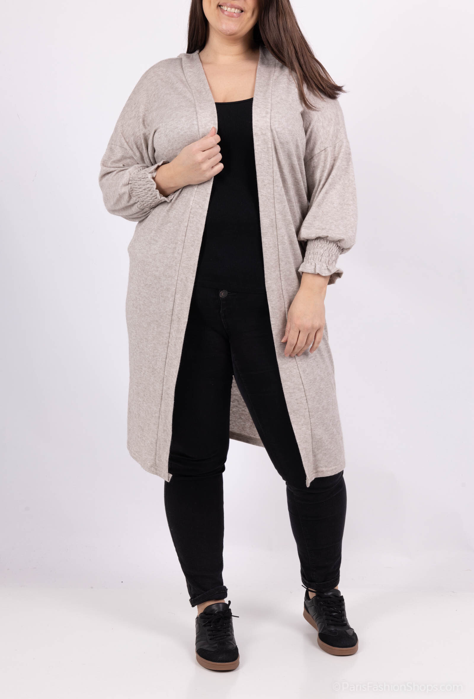 Wholesaler See Modern Grandes Tailles - Long soft knit kimono