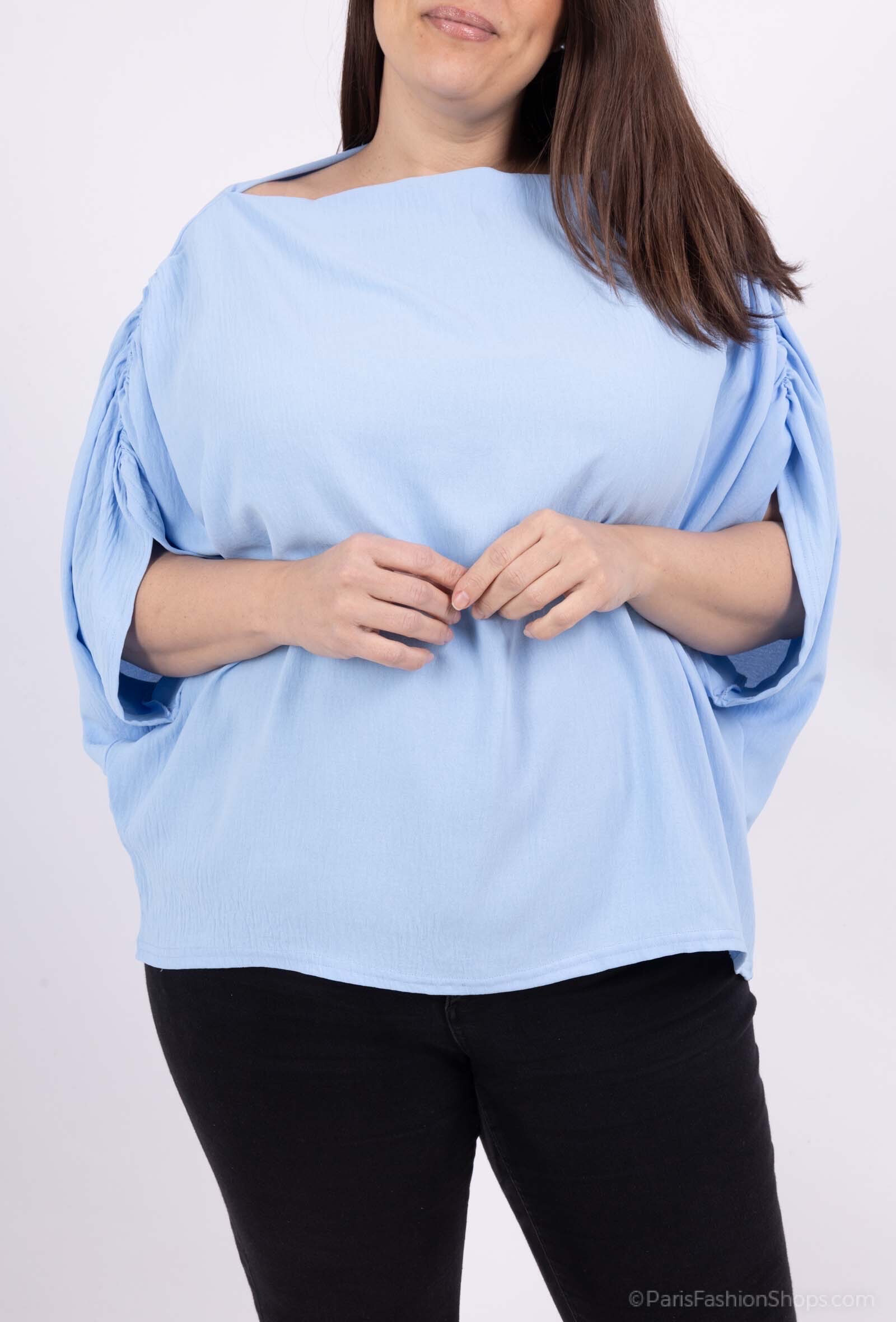 Mayorista See Modern Grandes Tailles - Top de murciélago, hombros elásticos, oversize