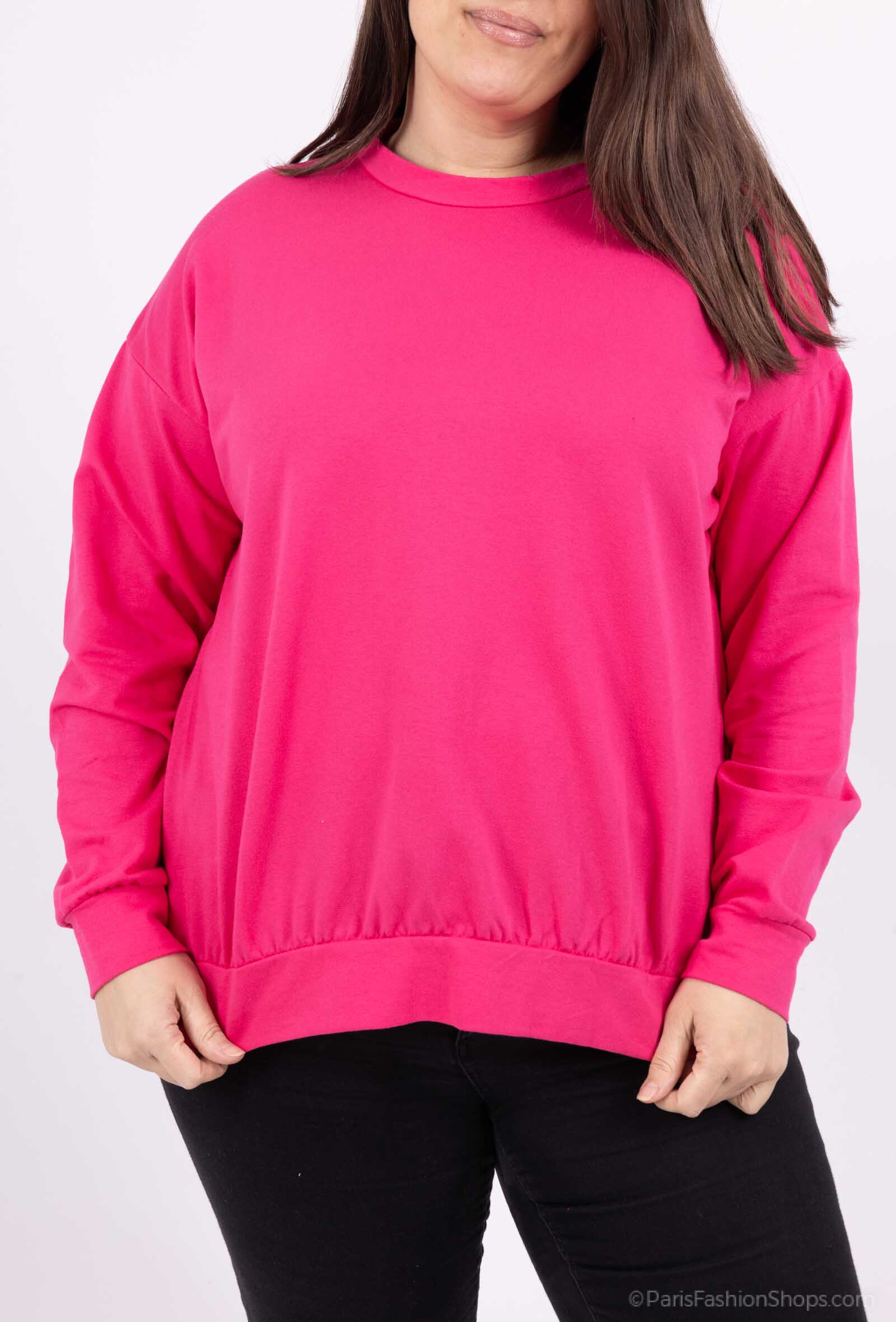 Mayorista See Modern Grandes Tailles - Sudadera polar, cuello redondo, manga larga, aberturas laterales