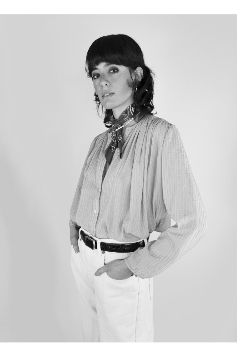 Grossiste SEE U SOON - Blouse de couleur crème, kaki et noir