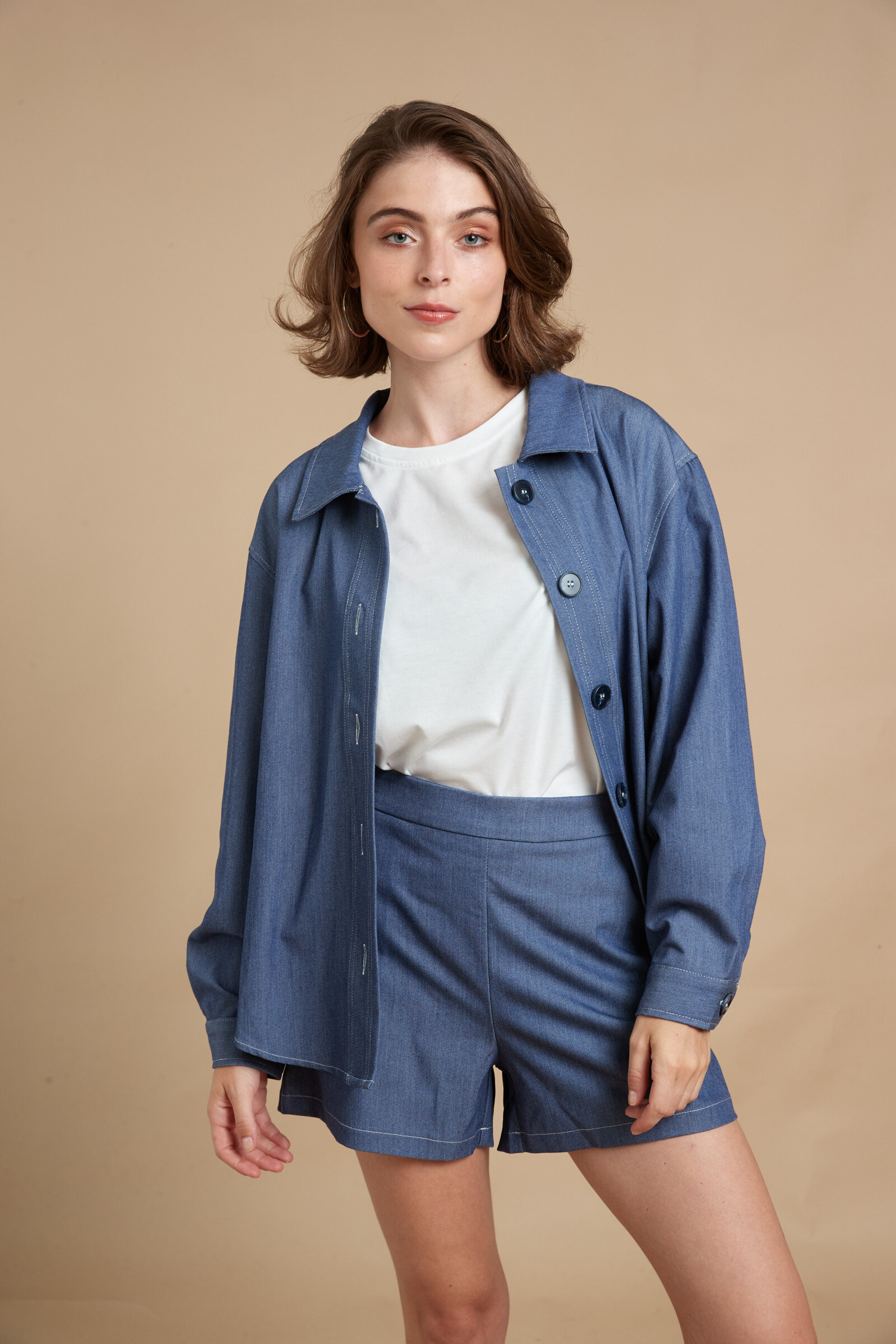 Grossiste Seelly - Sur chemise effet jeans