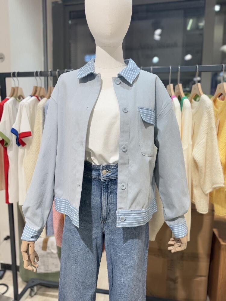 Grossiste Seelly - Veste col en rayure