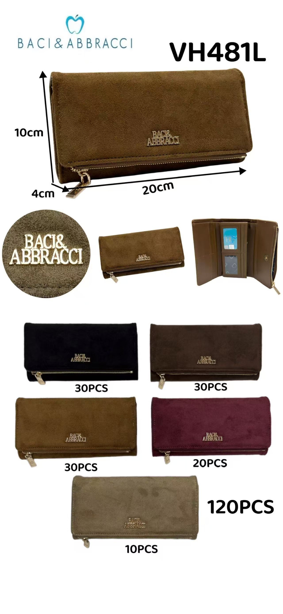 Wholesaler SELINA & CO - WALLETS IN SYNTHETIC SUEDE