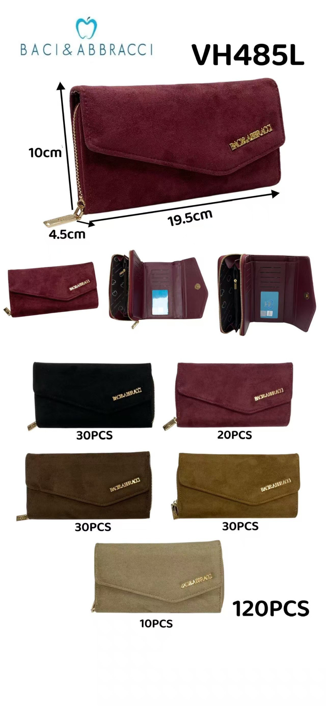 Wholesaler SELINA & CO - WALLETS IN SYNTHETIC SUEDE