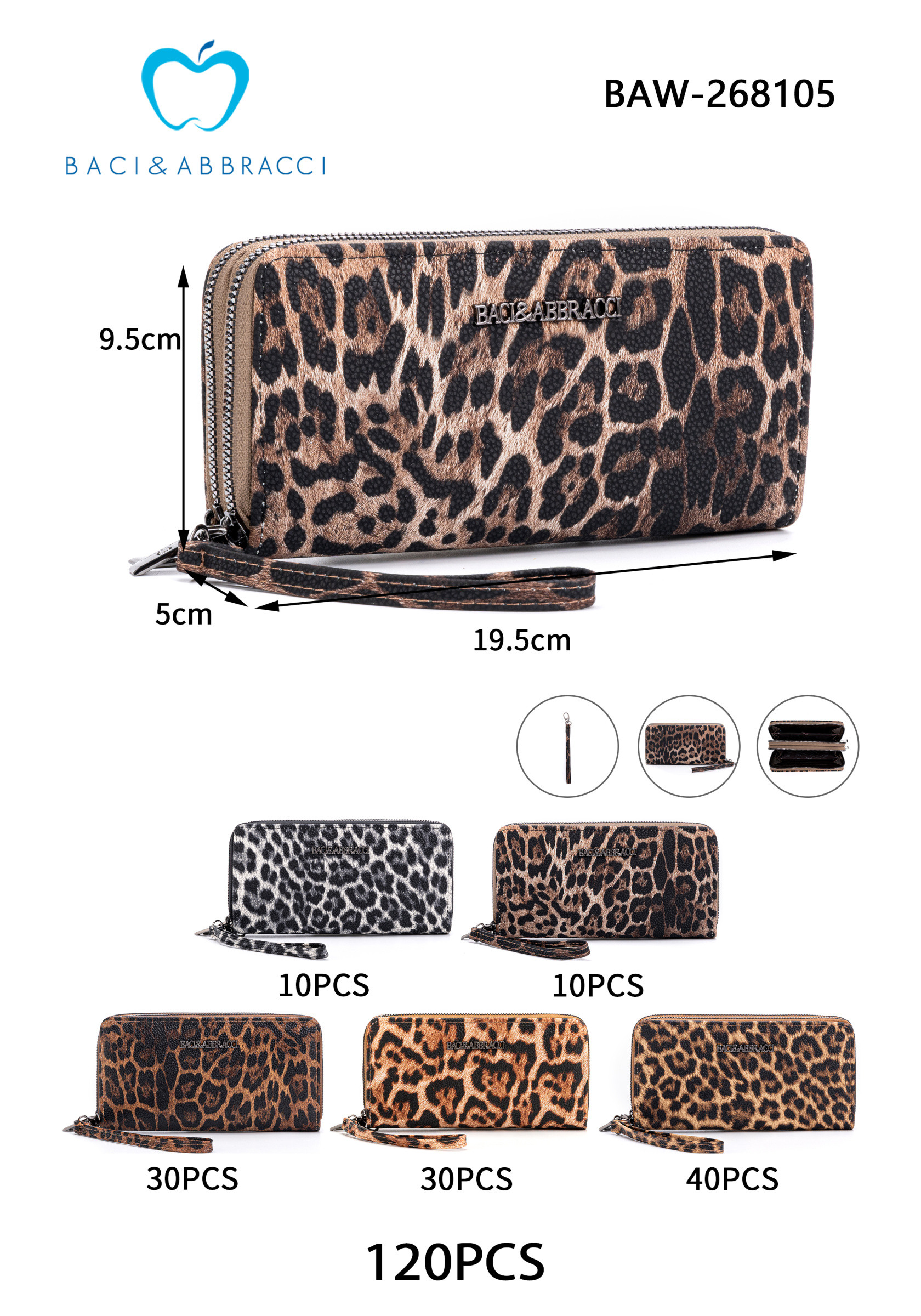 Wholesaler SELINA & CO - WALLET WITH 2 ZIPPERS