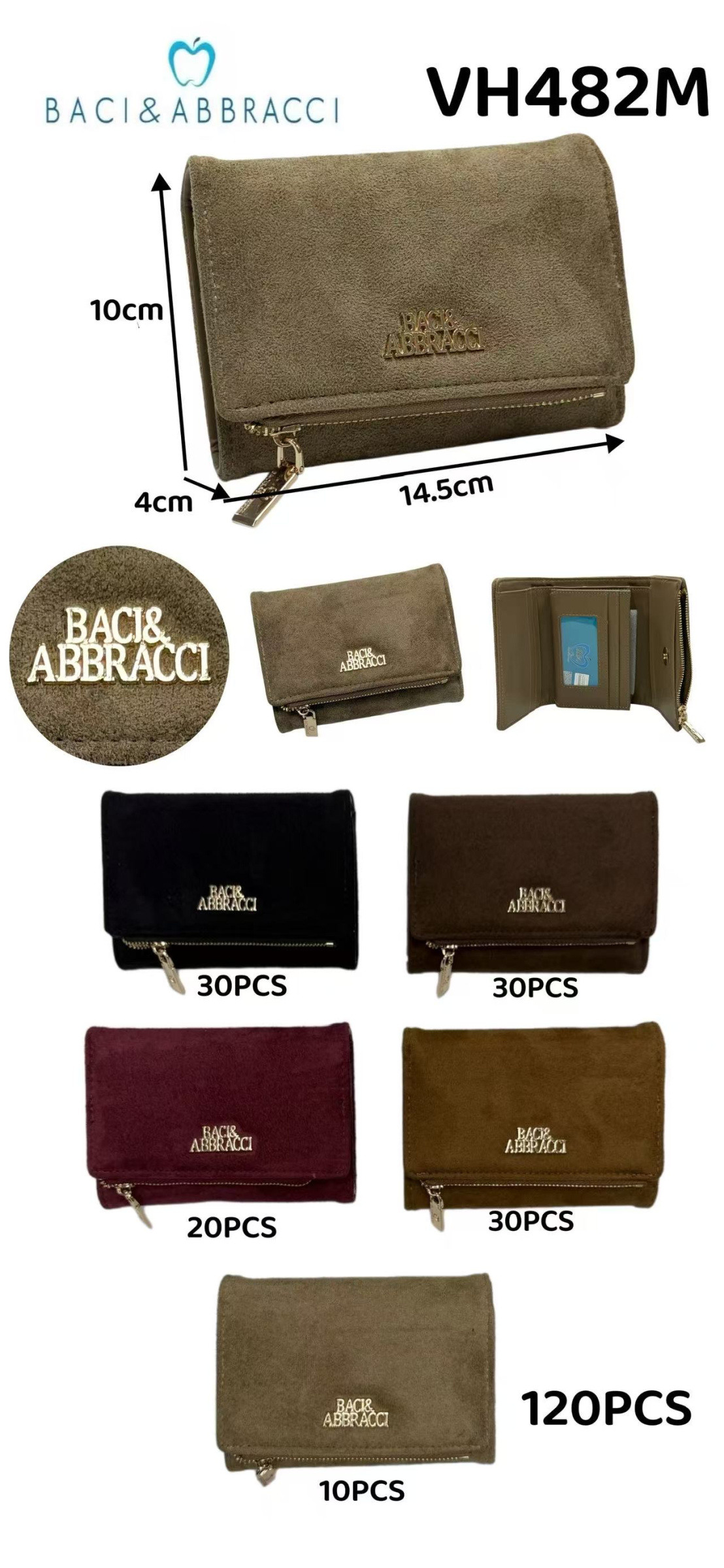 Wholesaler SELINA & CO - WALLETS IN SYNTHETIC SUEDE