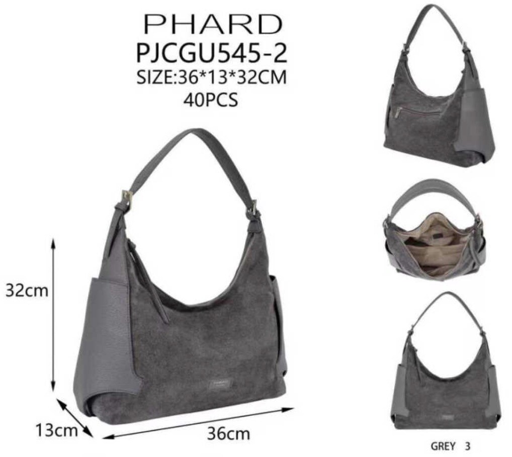 Wholesaler SELINA & CO - Large shoulder bag in PU and faux suede