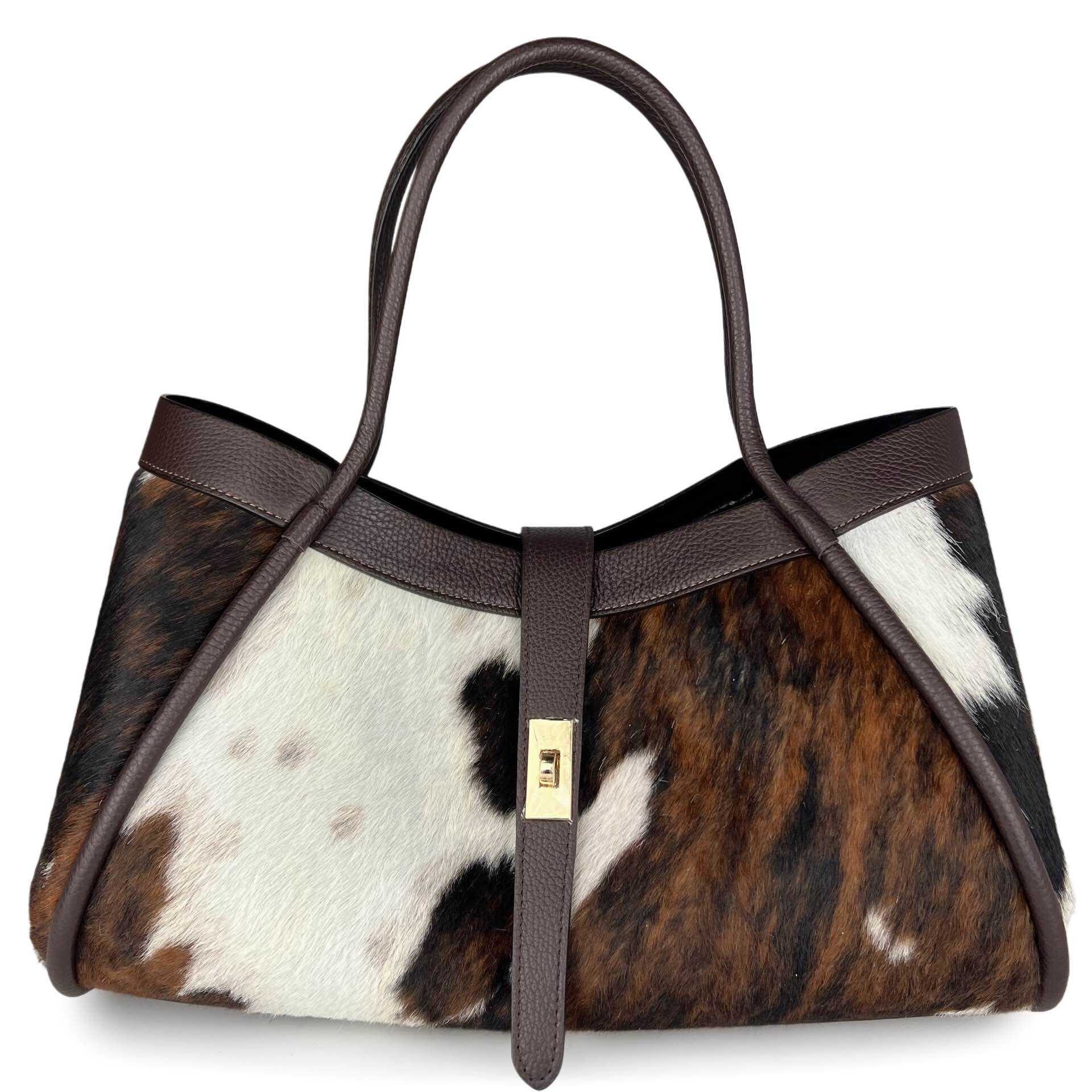 Grossiste SELINA & CO - GRAND SAC EN VÉRITABLE CUIR PONEY FABRIQUÉ EN ITALIE
